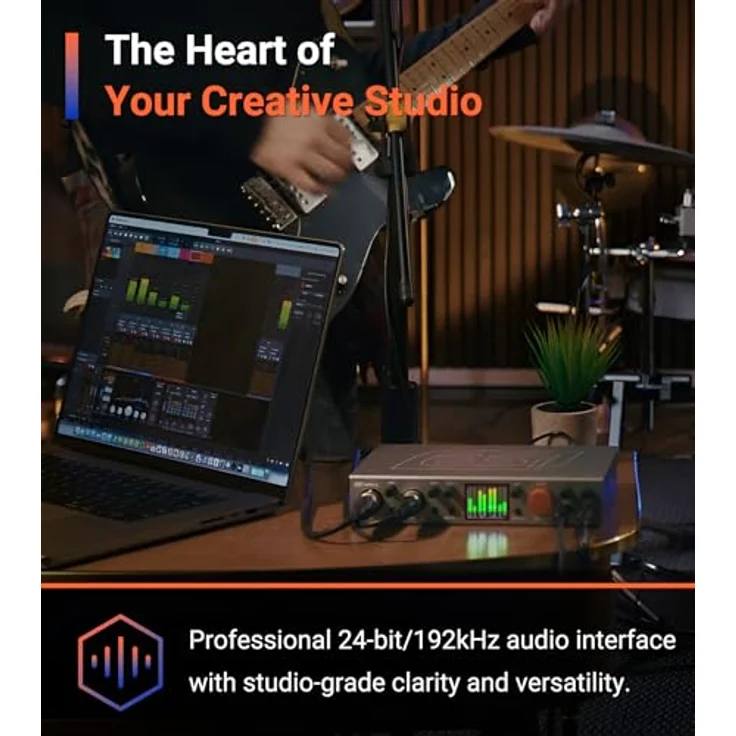 ESI Amber i4, 24-bit/192kHz USB-C Audiointerface mit 4 Ein-/4 Ausgängen, 4x TRS-Line-Eingänge und 2x Mic-Pre-Eingänge – Bild 3