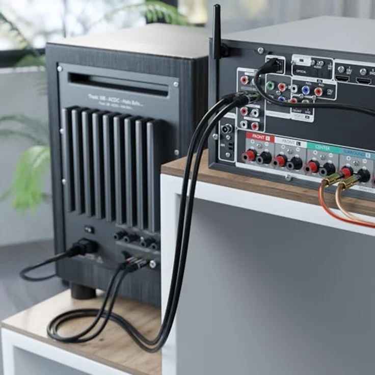 KabelDirekt - Cinch Audio Kabel - 10m - (Koaxialkabel geeignet für Verstärker, Stereoanlangen, HiFi Anlagen & andere Geräte mit Cinch Anschluss, 2 Cinch zu 2 Cinch) – Bild 3