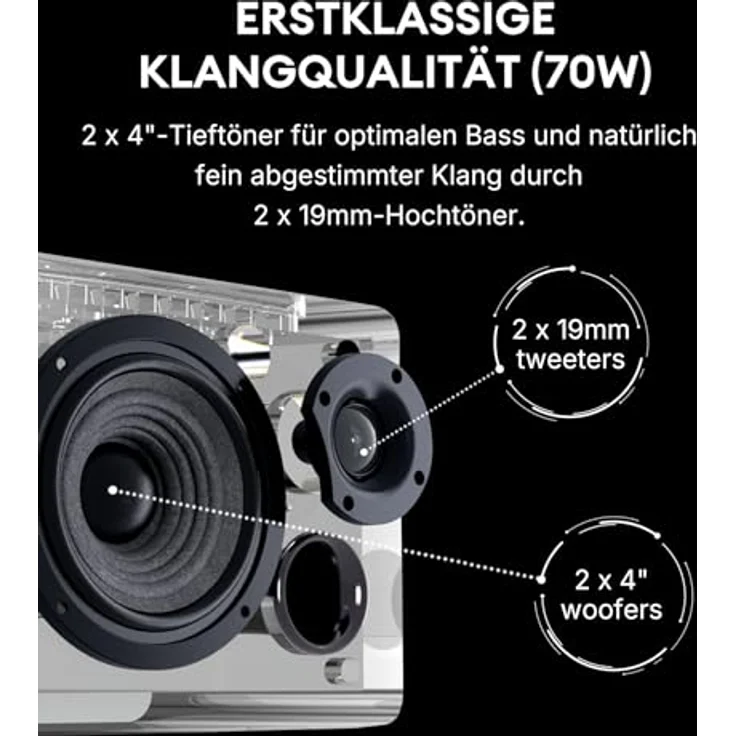 Edifier Aktivboxen D12 2.0 schwarz Bluetooth – Bild 3