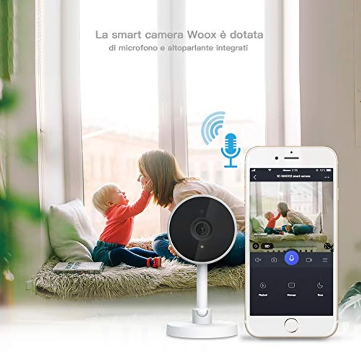 Woox HD 1080P Überwachungskamera Innen e Cloud Service Kabellose Wlan IP Kamera IR Nachsicht Zwei Wege Audio mit Bewegungsmelder Babyphone, Haustier – Bild 3