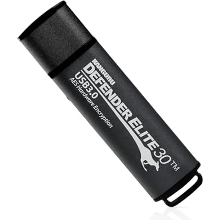 Kanguru Defender Elite30 - 16GB - FIPS 197 (16 GB, USB A, USB 3.2), USB Stick, Schwarz – Bild 2