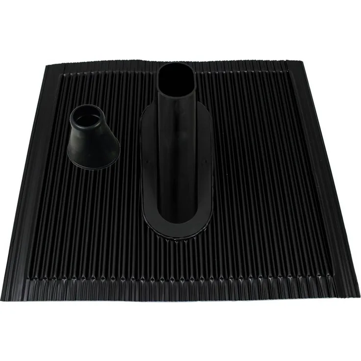 Televes SPAZ60S Montageset, geeignet für 60mm Masten, inkl. schwarzem Alublechziegel und Dichtungsmanschette