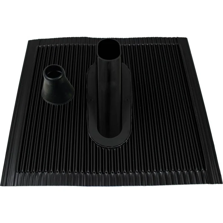 Televes SPAZ60S Montageset, geeignet für 60mm Masten, inkl. schwarzem Alublechziegel und Dichtungsmanschette