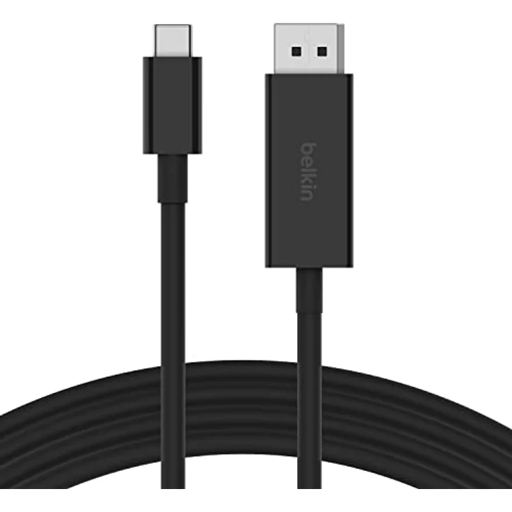 Belkin USB-C/DisplayPort 1.4-Kabel, 2 m, 32,4 Gbit/s, 8K bei 60 Hz oder 4K bei 144 Hz, mit HBR3, DSC, HDCP 2.2, DP-Alt-Modus, abwärtskompatibel, geeignet für Windows, MacOS, iPadOS, Android und mehr – Bild 1