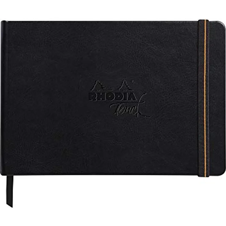 Rhodia Einsteck-Fotoalbum Touch Carb'On book fest A5, 56 Blatt blanko, 120g, schwarz, säurefrei und lichtbeständig – Bild 2