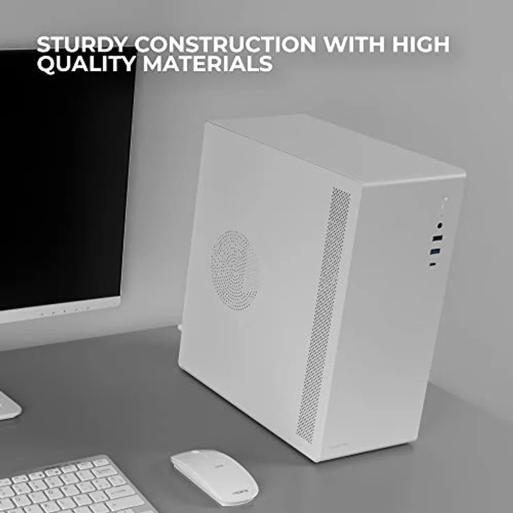 Tacens ORUMX Weiß ATX Semitower Gehäuse, ultra-kompakt mit 80mm-Lüfter für MicroATX und Mini-ITX, Stahlstruktur, erweiterbar для 4 HDD/SSD – Bild 2