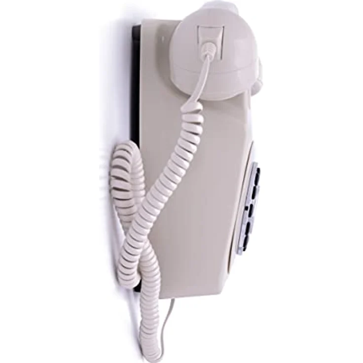 GPO 746WALL Retro Festznetztelefon mit Drucktasten zur Wandmontage mit authentischer Klingelton, Creme – Bild 3