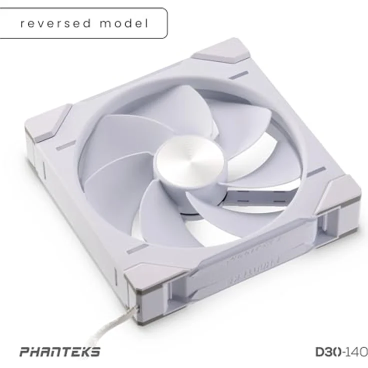 Phanteks D30 PWM Reverse Airflow, D-RGB Lüfter - 140mm, weiß – Bild 2