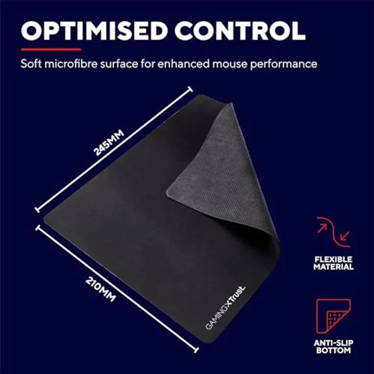 Trust Gaming GXT 112 Felox, Wiederaufladbare Kabellose Gaming Maus mit Mauspad, 80 Stunden Akkulaufzeit, 800-4800 DPI, 6 Tasten, Mousepad 24.5 x 21 cm, Wireless Mouse für PC, Laptop - Schwarz – Bild 3