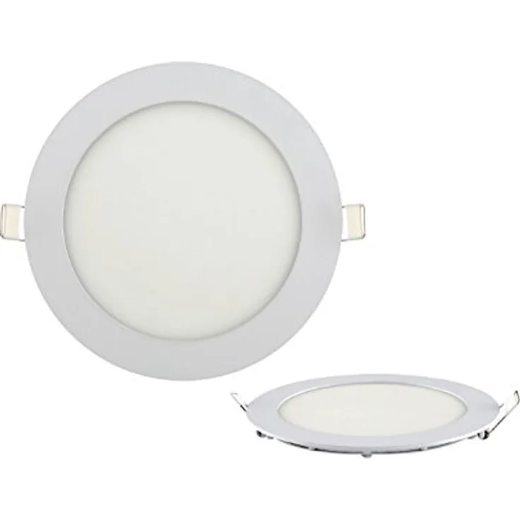 ENERGMiX 12 Watt Runder LED Panel Slim Flach Unterputz Einbauleuchte Einbaulampe Deckenleuchte Deckenlampe Lampe Rund Ø 170mm Warmweiss inkl. Trafo - Niedriger Verbrauch, hohe Lichtleistung
