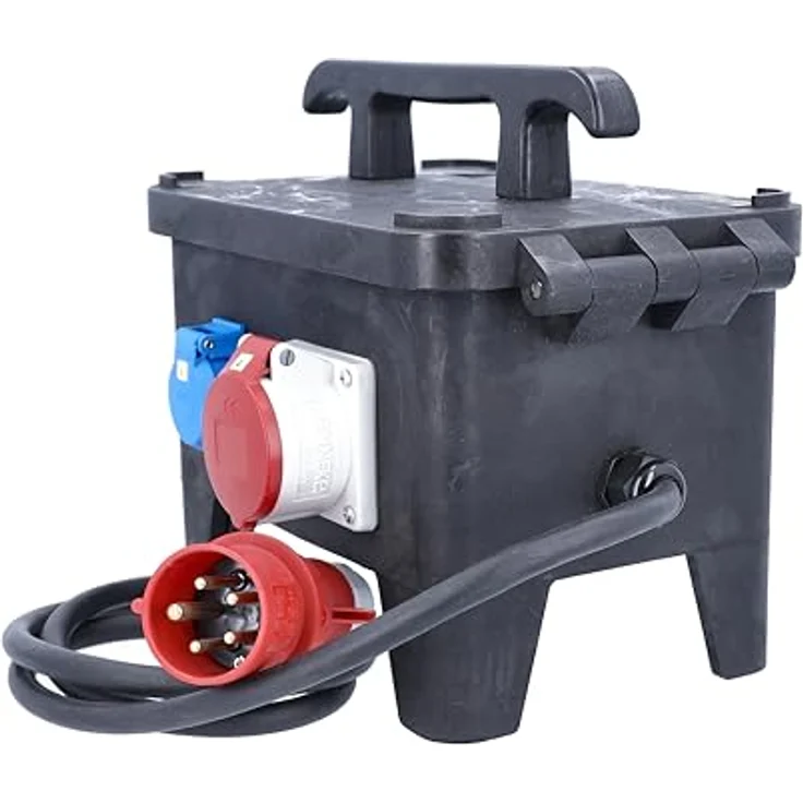 As - Schwabe, Steckdose, Mobiler Vollgummi Baustromverteiler, 400V/16A, Schwarz – Bild 3