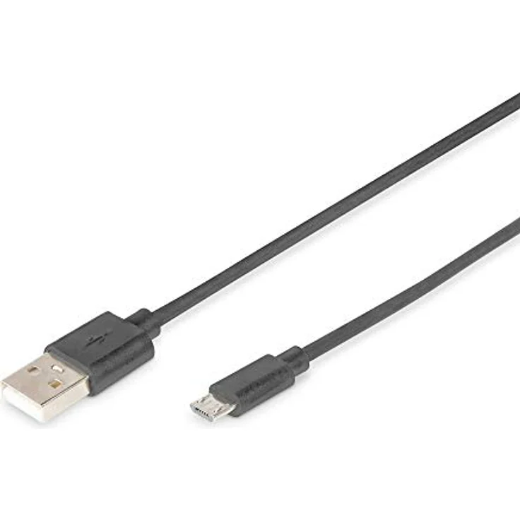 ASSMANN USB 2.0 Anschlusskabel, Typ A Steckder zu Micro B Stecker, 1.8m, Schwarz – Bild 2