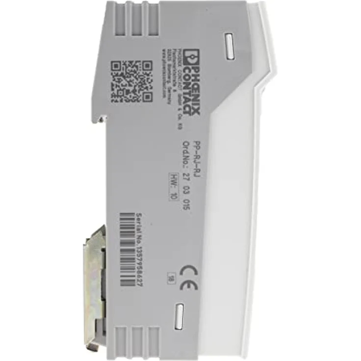 PHOENIX CONTACT PP-RJ-RJ Patch-Panel, Grau, Zwei RJ45-Buchsen, CAT6, 10/100/1000 MBit/s, PoE-fähig, Tragschienenadapter, IP20 – Bild 5