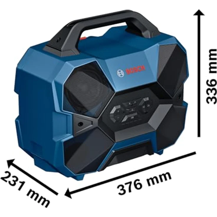 Bosch Professional 18V/12V System Akku-Bluetooth-Lautsprecher GPB 18V-6 C, Kristallklarer Sound, Multi-Speaker Sound, IP54, ohne Akku/Ladegerät – Bild 5