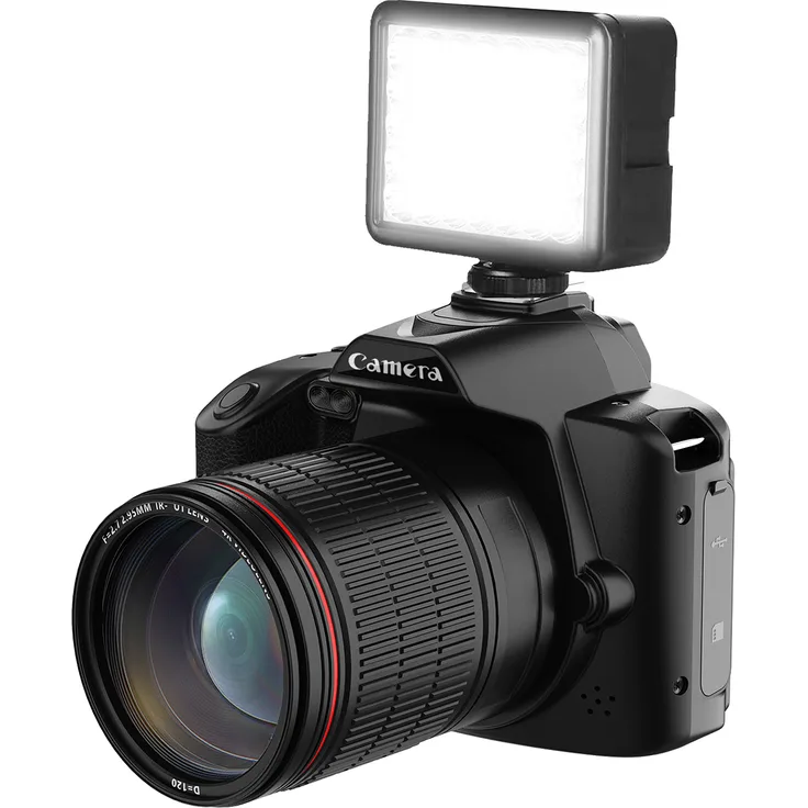 Lixada 4K-Digitalkamera, WiFi-Digitalvideokamera mit 64 MP, Doppelobjektiv, 3-Zoll-IPS-Bildschirm, 16-facher Anti-Shake-Zoom, Nachtsicht und externem Fülllicht, ideal für Studenten und Teenager