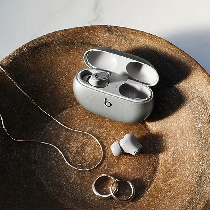 Beats Studio Buds + (2023) – Komplett kabellose Noise Cancelling In-Ear Kopfhörer, verbesserte Apple & Android Kompatibilität, Schweiß-beständige Bluetooth Kopfhörer - Space Silber – Bild 3
