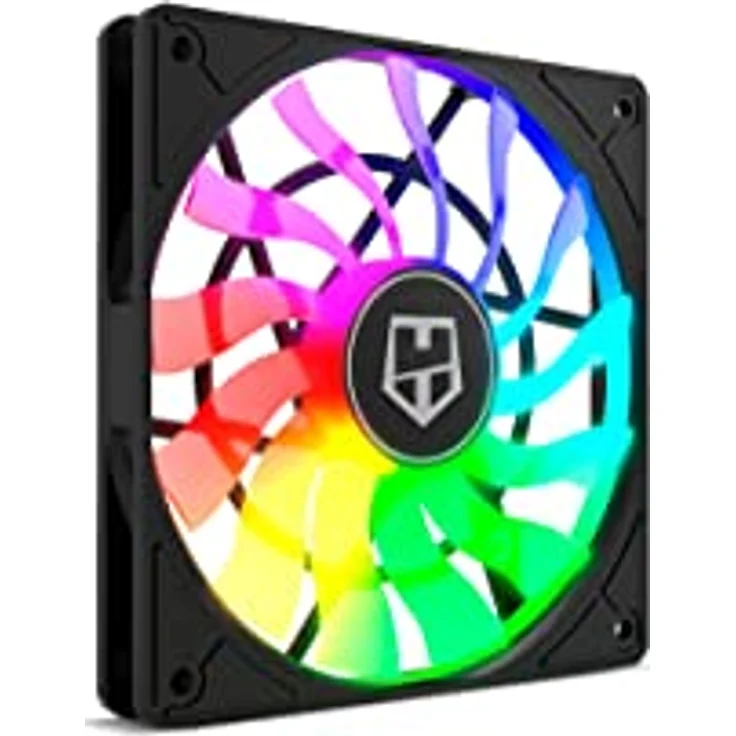 NOX XTREME PRODUCTS Hummer Slim Fan-NXHUMMERSLIMFAN 120mm PWM-Lüfter, ARGB, 13 durchsichtige Flügel, superschlankes und leises Design, hydraulische Lager, Gummiecken – Bild 1