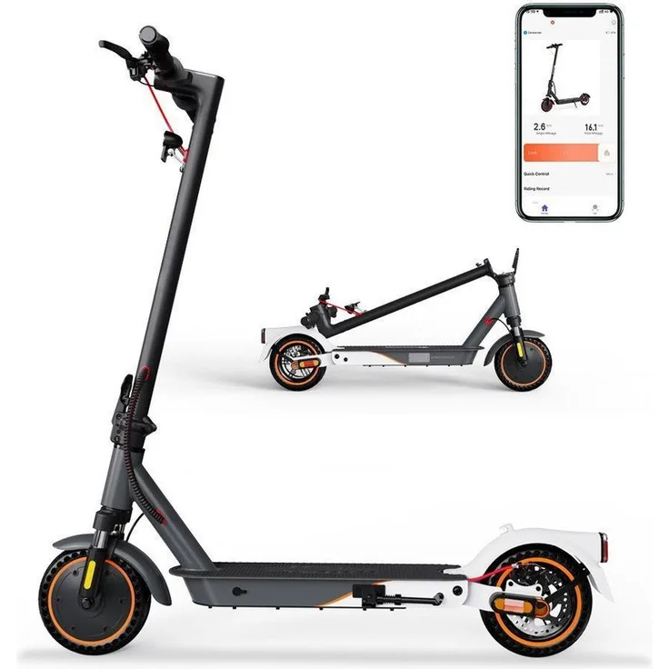 CITYSPORTS E-Scooter EV85F, Straßenzulassung ABE, 8.5" E-roller, 20km/h, Max 25km Reichweite, Bluetooth-App, schwarz