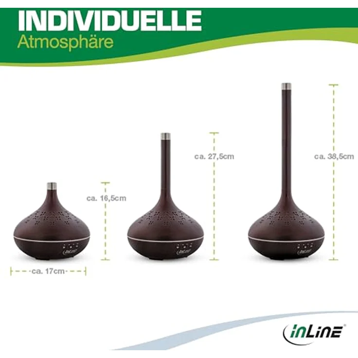 InLine 40154 SmartHome Ultraschall Aroma Diffusor, Luftbefeuchter, Ambientelicht, Google Home und Amazon Alexa kompatibel – Bild 5