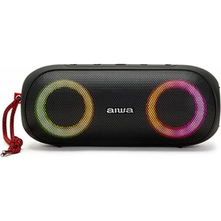 Aiwa Tragbarer Lautsprecher BST-650BK Schwarz, Bluetooth V5.0, Freisprechfunktion