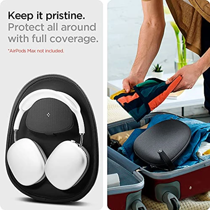 Spigen Klasden Kompatibel mit Airpods Max Hülle Case Etui Tragetasche - Anthrazit – Bild 5