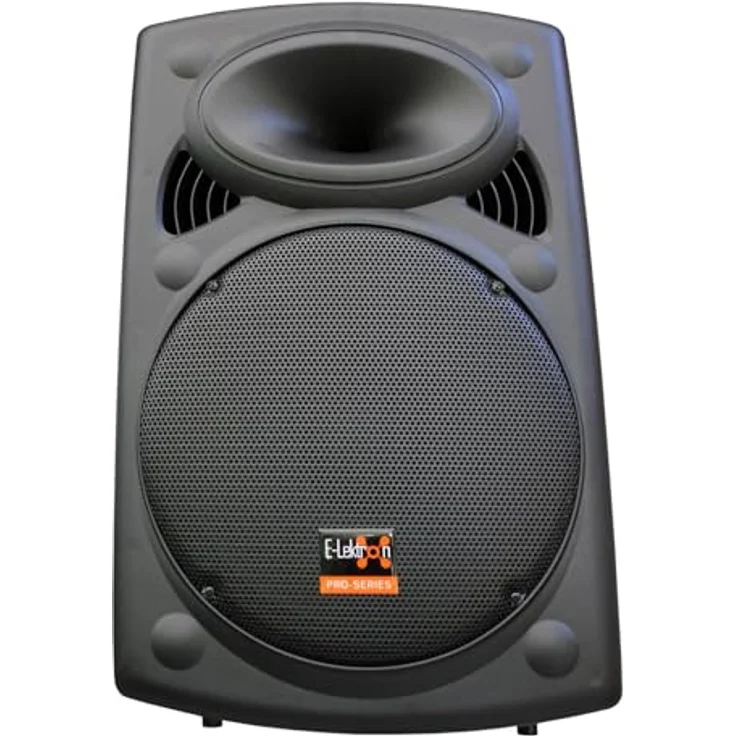 E-Lektron EL38-M 900W mobile PA Sound Anlage mit Akku, Bluetooth, USB/SD-Player und 2 Funkmikrofonen, tragbar mit Handgriff und Rollen – Bild 2