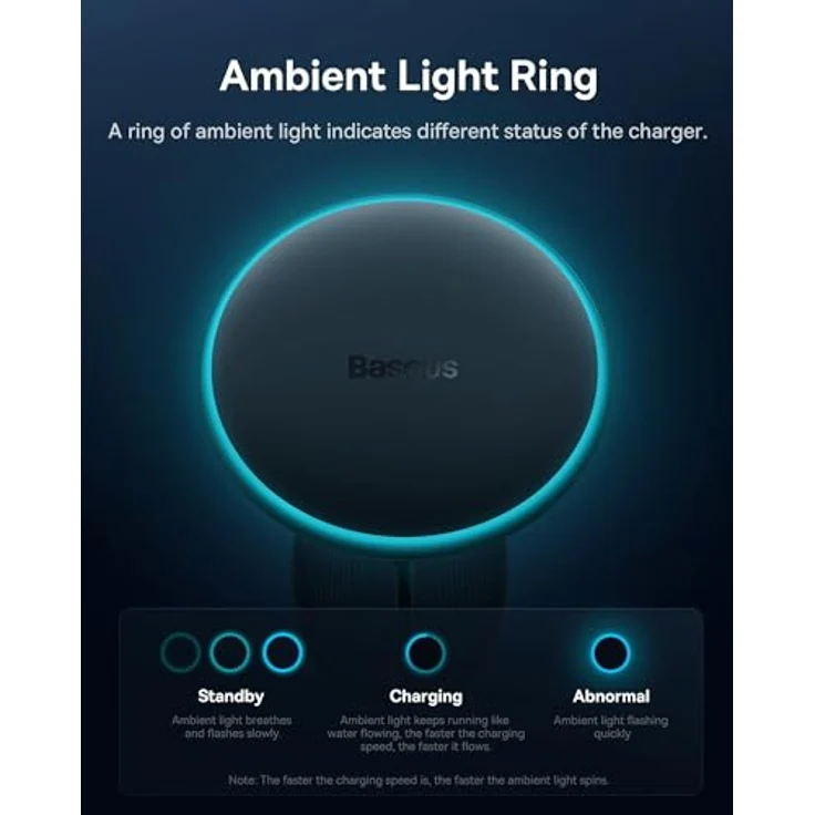 Baseus CW01, Universell Magnetisch Auto-Ladegerät 40W, Schwarz – Bild 5