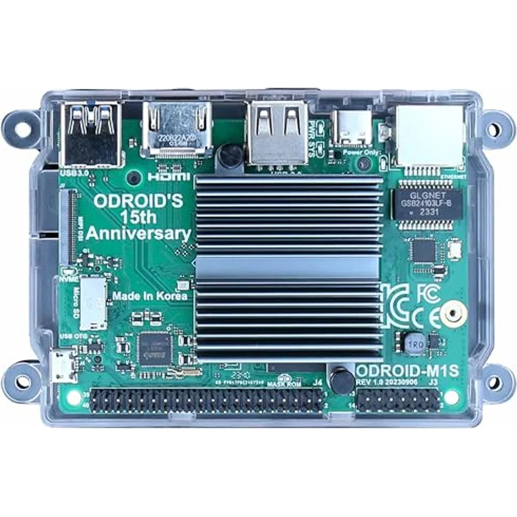 Odroid ODROID-M1S Gehäuse, transparent, passgenau mit Lüftungsschlitzen, Maße 107,2x74,6x24,5 mm – Bild 3