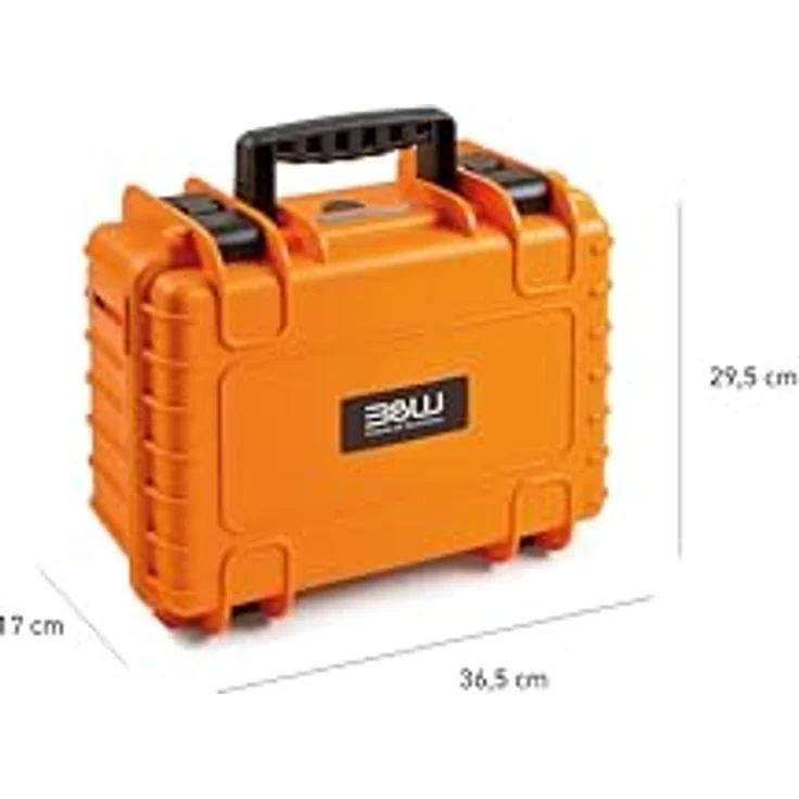 B&W International Outdoor Schutzkoffer Typ 3000 für Antigravity A1, wasserdicht IP67, schlagfest, orange, mit passgenauem Inlay für Zubehör – Bild 2
