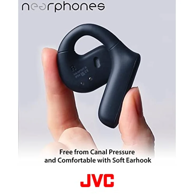 JVC Nearphones HA-NP35T-A, True Wireless Earbuds, Open Ear Design, Noise Cancelling, IPX4, Mikrofon-Muting, 17 Std. Laufzeit, BT 5.1, (Blau) – Bild 4