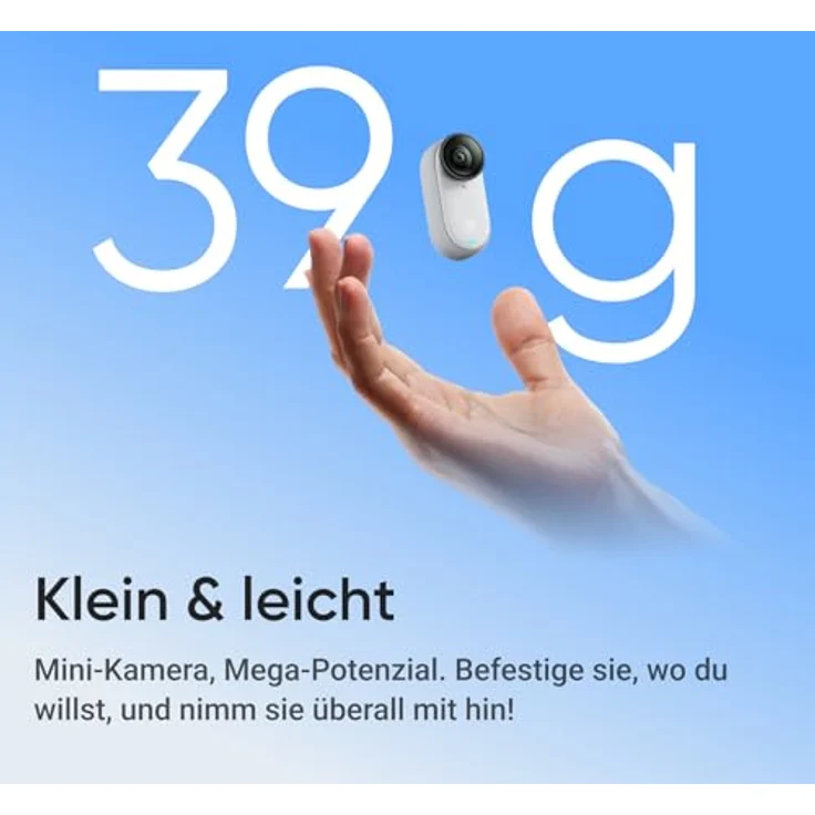 Insta360 GO 3S 128 GB - Tragbare 4K Mini-Kamera, Freihand-POVs, Stabilisierung, 140 min Akku, 10 m wasserdicht, KI-Bearbeitung, Apple Find My, für Vlogs, Reisen, Outdoor – Bild 2