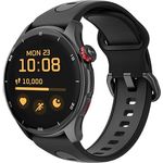MP myPhone Smartwatch Watch Adventure Black großer 360-mah-Akku, Bis zu 14 Tage Akkulaufzeit, 1,43 Zoll, GPS, 50 Sportmodi, SOS-Taste, Kompass, wasserdicht, Bluetooth