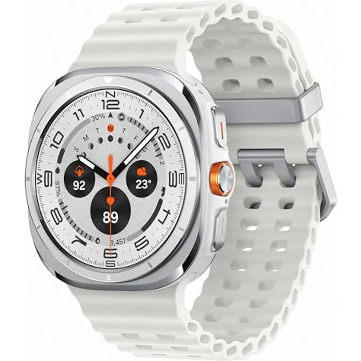 Samsung Galaxy Watch Ultra Smartwatch, Fitness-Uhr, 47 mm, LTE, Titanium White, Wasserdicht bis 10 ATM, Dual-GPS, Lange Akkulaufzeit – Bild 1