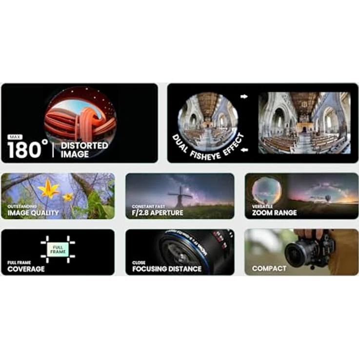 Laowa 8–15 mm f/2,8 FF Zoom-Fischaugenobjektiv, 180-Grad-Sichtfeld, manueller Fokus, Z-Mount, kompakte Bauweise – Bild 5