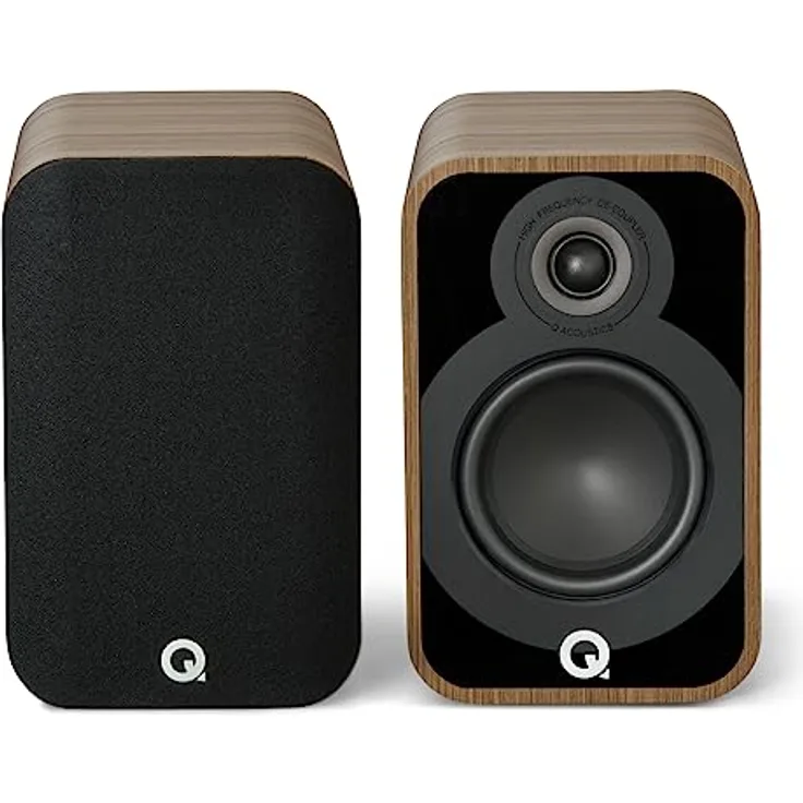 Q ACOUSTICS 5020 Bücherregal-Lautsprecher Paar Holme Oak – 12,7 cm Mittel-/Bass-Treiber, 2,5 cm Hochtöner – TV-Lautsprecher für Surround-Sound-System – Vinyl-Schallplattenspieler Lautsprecher Hifi,