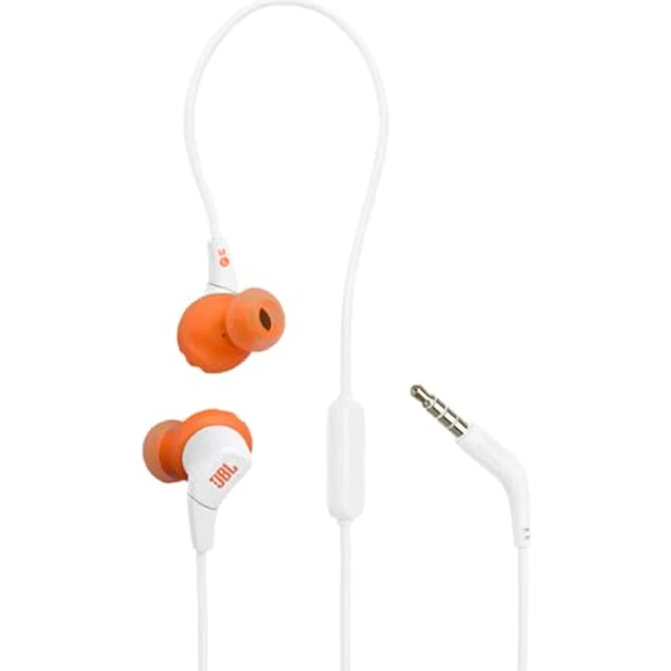 JBL Endurance Run 3, Kabelgebundene In-Ear-Sportkopfhörer mit Mikrofon, IP65, Weiß – Bild 1