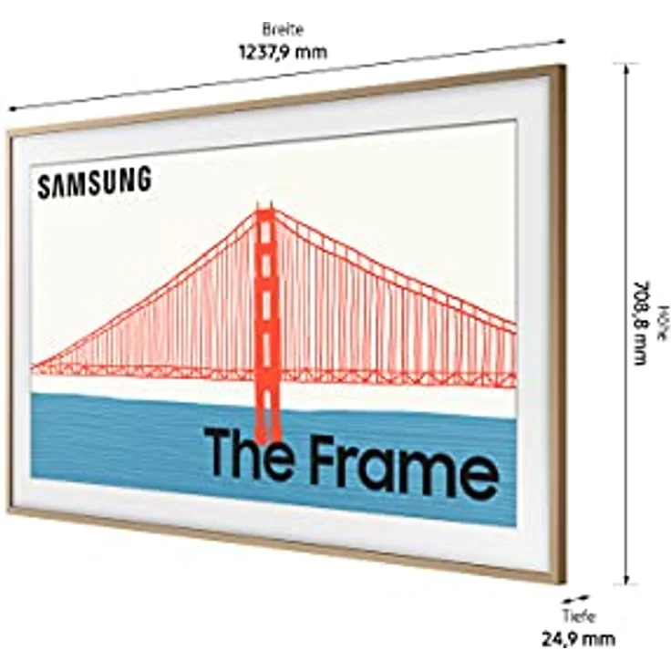 Samsung The Frame Rahmen 55 Zoll (VG-SCFA55TKBXC), digitaler Bilderrahmen in Modern Teak mit austauschbarem, magnetischem Design – Bild 3