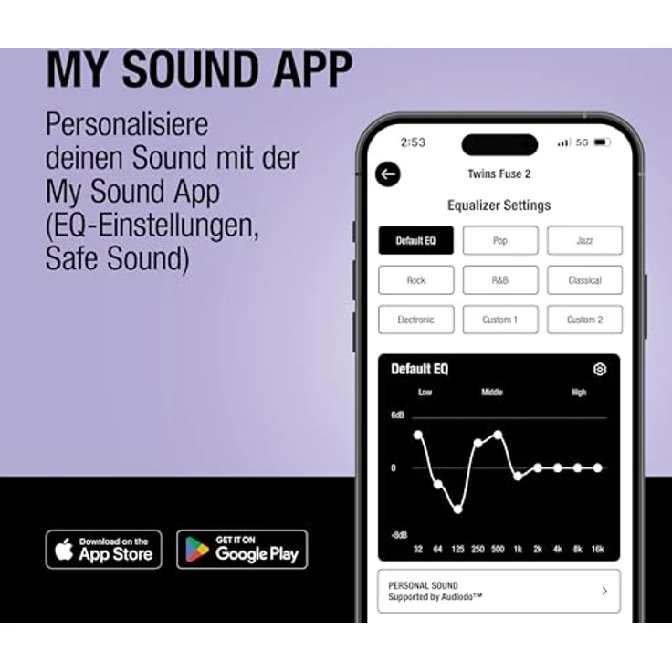 Fresh 'n Rebel Twins Fuse 2, Wireless In-Ear Kopfhörer mit Noise Cancelling, 36h Akku, Bluetooth 6.0, 2 Mikrofone, spritzwassergeschützt, Dreamy Lilac – Bild 4