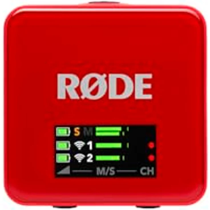 RØDE Wireless GO (Gen 3), Kompaktes kabelloses Mikrofon mit 32-Bit Float Aufnahme, automatischer Pegelregelung und universeller Kompatibilität, Rot – Bild 5