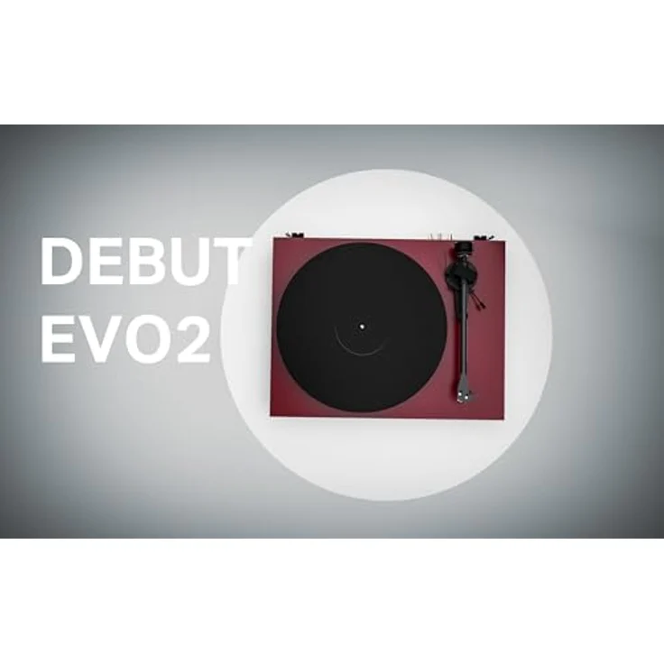 Pro-Ject Debut EVO 2 Plattenspieler, Weiß, Riemenantrieb, 33/45 U/min, 8,6" Carbon-Tonarm, höhenverstellbare Füße – Bild 3