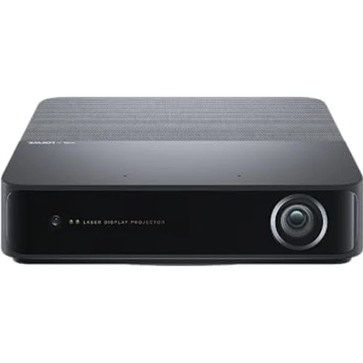 Loewe We. Beam Portabler Laser Projektor, Full HD 1920 x 1080, ALPD Laser, Dolby Audio, über 500 ANSI Lumen, hoher Kontrast, Autofokus, 40 bis 120 Zoll, Home Cinema, Kompatibel mit Powerbanks USB-C, Schwarz – Bild 1