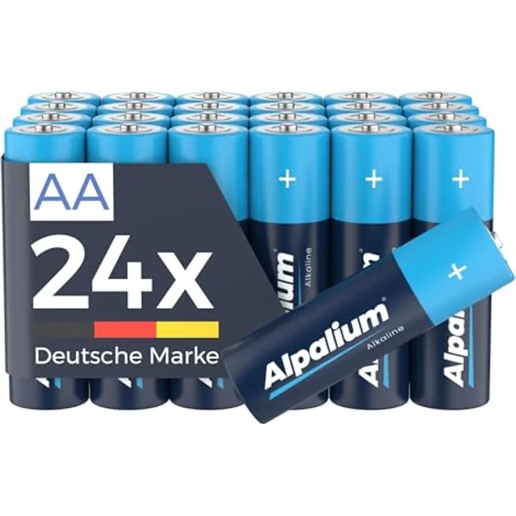 Alpalium AA LR6 Mignon Alkaline Batterien, 24er Vorratspack, leistungsstark und langlebig, ideal für Lichterketten, Spielzeug, Taschenlampen und mehr – Bild 1