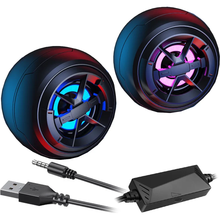Bolwins O37D 6W tragbarer Bluetooth-Lautsprecher mit buntem LED Licht, Schwarz