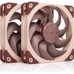 Noctua NF-A12x25 G2 PWM Sx2-PP, Doppellüfter-Set für Push-Pull und Side-by-Side Anwendungen, 120x25mm, braun