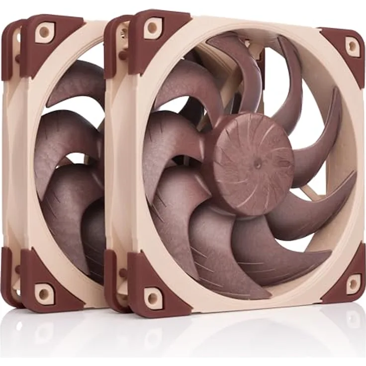 Noctua NF-A12x25 G2 PWM Sx2-PP, Doppellüfter-Set für Push-Pull und Side-by-Side Anwendungen, 120x25mm, braun