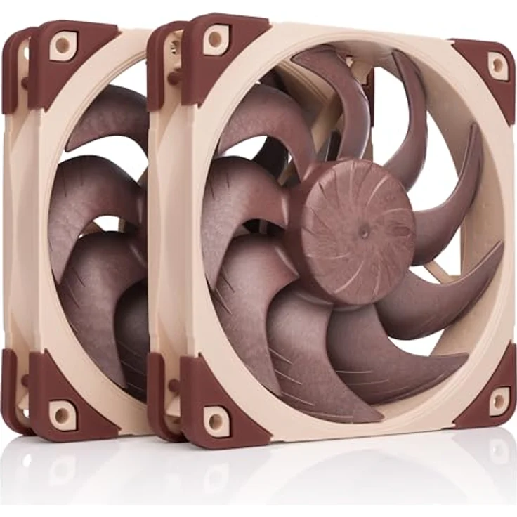 Noctua NF-A12x25 G2 PWM Sx2-PP, Doppellüfter-Set für Push-Pull und Side-by-Side Anwendungen, 120x25mm, braun – Bild 1