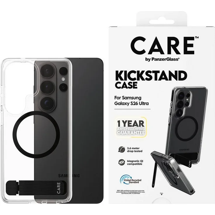 CARE by PanzerGlass Handyhülle Urban Explorer Case für Samsung Galaxy S26 Ultra, stoßfest mit Kickstand und Qi-Kompatibilität