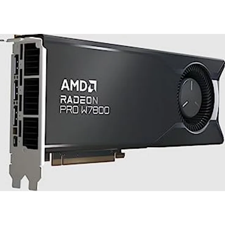 AMD Radeon™ Pro W7800, Professionelle Grafikkarte, Workstation, AI, 3D-Wiedergabe, 32 GB GDDR6, DisplaPort™ 2.1, AV1, 45 TFLOPS, 70 CUs, 260 W TDP, 8 K