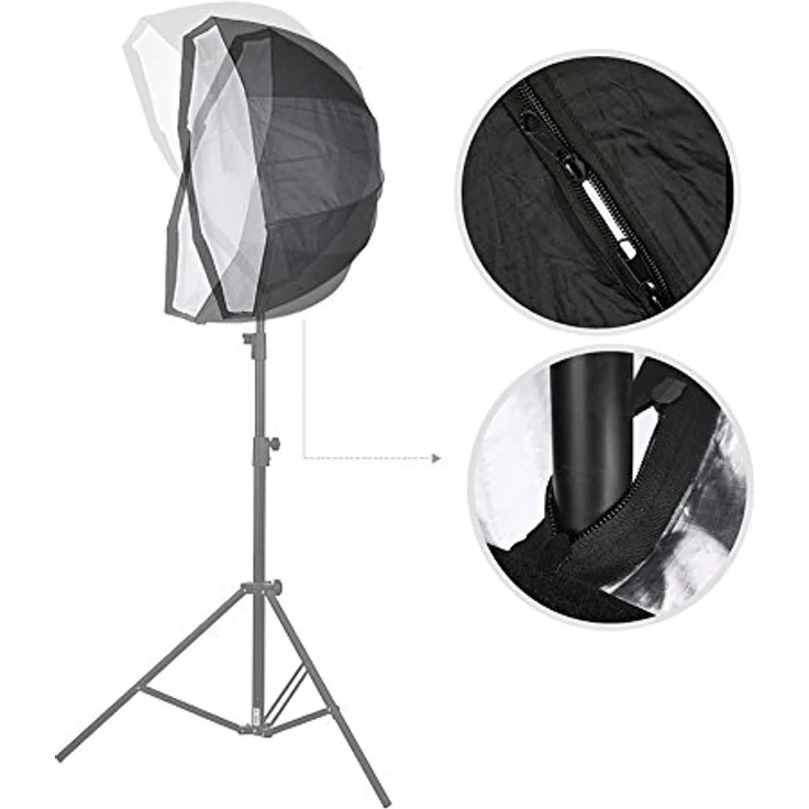 Godox 120cm / 47.2in Tragbare Octagon Softbox Regenschirm Brolly Reflektor für Blitzgerät – Bild 10