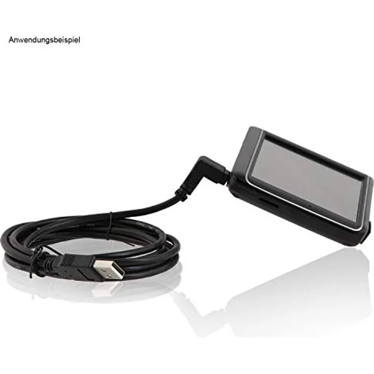 Wicked Chili USB 2.0 Hi-Speed Datenkabel mini USB abgewinkelt 90°, 180 cm, schwarz, für Garmin nüvi Modelle – Bild 3